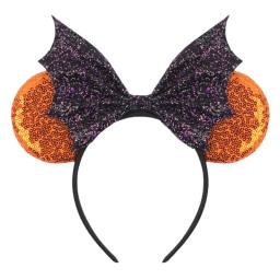 Disney bat esqueleto orelha bandana para adultos crianças cosplay halloween bruxa hairband feminino meninas fantasma arcos festa acessórios de cabelo - Image 3