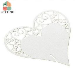 Decoração De Mesa De Casamento De Corte A Laser, Cartões De Lugar De Mesa, Coração Floral, Vidro De Vinho, Decoração Do Partido, 50Pcs por Conjunto - Image 3