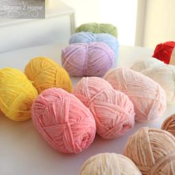 2 ply 100% poliéster Fio Chenille Fios Mão Malha De Veludo Crochet Fio Linha de tricô Para Needlework boneca Sweater Hat - Image 4