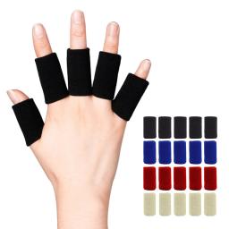 10pcs dedo manga suporte polegar dedo tala cinta protetor respirável elástico remendo fita esportes guarda alívio dor - Image 1