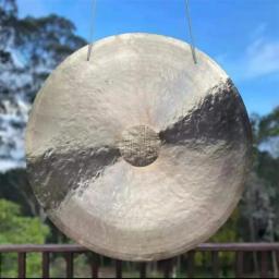 Arborea Gongs de cura sonora, Gong de vento de bronze, malho de madeira grátis, gongos de feng chinês, instrumento de percussão de meditação, 12 "-36" - Image 1