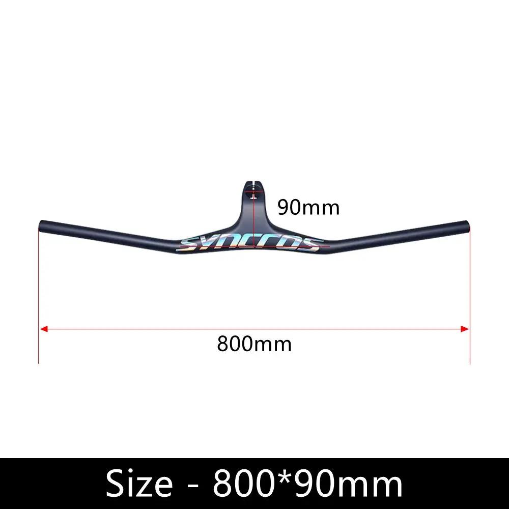 Syncros fibra de carbono mountain bike integrado guiador haste 28.6mm mtb bicicleta guiador em forma única-17 graus 70/80/90/100mm - Image 1
