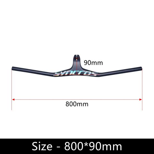 Syncros Guiador e Haste Integrados Fibra de Carbono Mountain Bike 28.6mm Ângulo 17 Graus