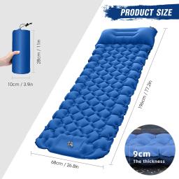 Colchão inflável ultraleve com travesseiro de ar, Almofada de dormir ao ar livre, Cama dobrável para acampar, caminhadas e mochila - Image 5