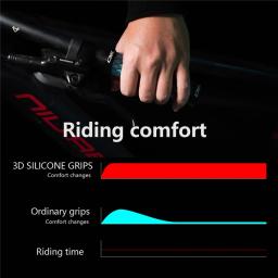 Punhos do guiador da bicicleta do silicone mtb do Cnc, acessórios do ciclismo, com fechamento do gel na barra, 22,2 milímetros - Image 3