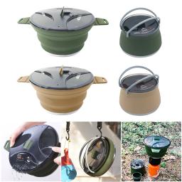 Panela resistente ao calor dobrável portátil, Panelas de acampamento ao ar livre, Grade alimentar para viagens, Piquenique, Camping Gear - Image 2
