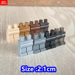 8 pçs/lote MOC Tijolos Calças Em Branco pernas Corpo Desgaste Figura Acessório Montado Blocos de Construção Brinquedo Crianças Bonecas de Plástico - Image 2