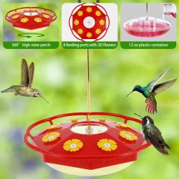 Pendurado Alimentador De Beija-flor, Formiga E Abelha Prova, Forma De Flor, Alimentador De Jardim Ao Ar Livre, 8 Alimentação - Image 6