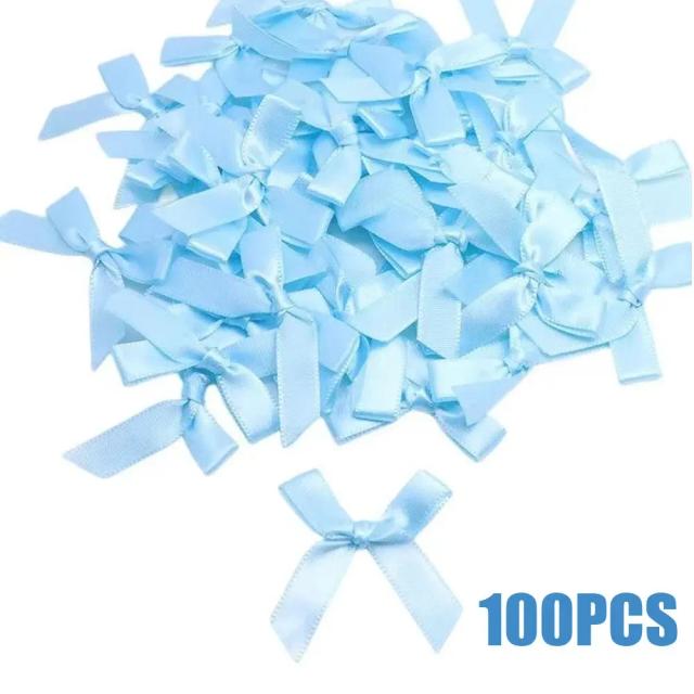 Arcos de Fita de Cetim para Artesanato – 100 Pcs de Laços Decorativos para Festas, Casamentos e Aniversários