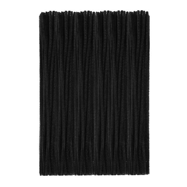 Hastes de Projetos de Arte em Chenille Plush para Crianças, Limpeza Flexível de Tubulação, DIY Artesanato e Decorações, 6mm x 12", Pacote com 100 Peças