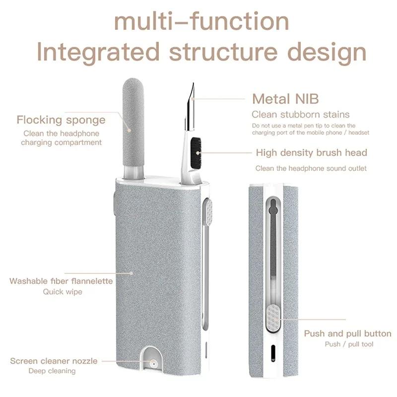 Kit Multifuncional De Caneta De Limpeza De Auscultadores, Escova De Limpeza Integrada, Tela Do PC Do Apple iPhone, Airpods - Image 1