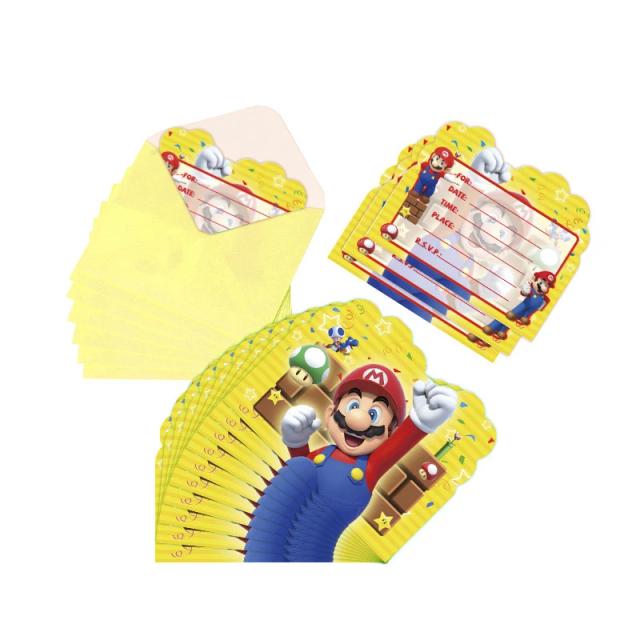 Festa Super Mario: Louça Descartável, Convites e Decoração para Aniversário e Chuveiro de Bebê