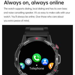 Esporte ao ar livre Smartwatch para homens, rastreador de fitness, relógio inteligente robusto, tela AMOLED, chamada Bluetooth, voz AI, 410mAh, HK87 - Image 4
