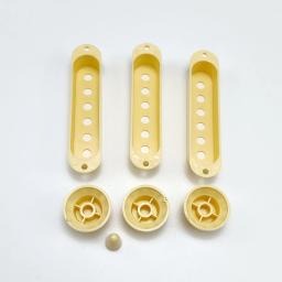 1 conjunto de capa de captador de guitarra elétrica ST de bobina única com botão de controle de tom de volume e ponta de interruptor suporte de captador de guitarra multicolorido - Image 4