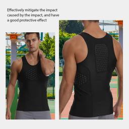 Protetor de peito respirável para basquete, Fitness Rib Vest, Equipamento de proteção para beisebol, Futebol, Paintball - Image 3