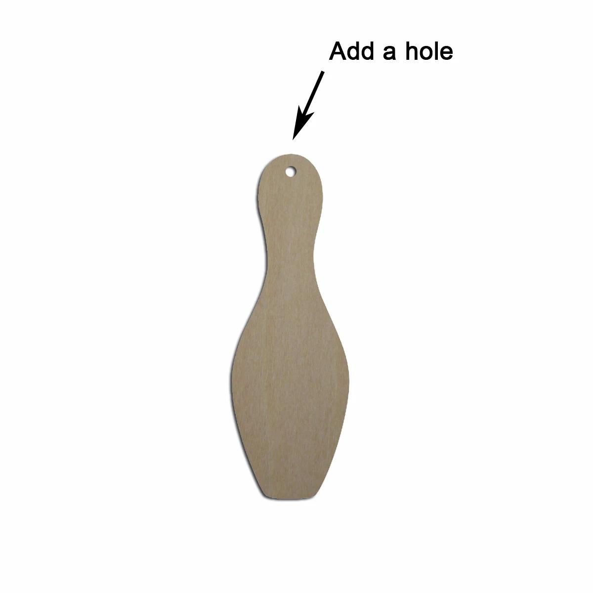 Blanks Unfinished De Madeira Bowling Bola Pin Recorte, Forma Esporte De Madeira, DIY Decoração Do Quarto, Classrooms Decoração - Image 1