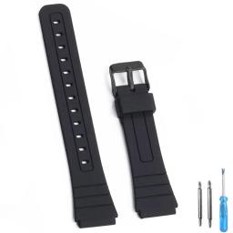 Pulseira de relógio de silicone para casio f91w W-800H 18mm para w800h sgw400 f91w f84 f105/108 a158/168 ae1200/1300 pulseira de pulso masculina macia - Image 2