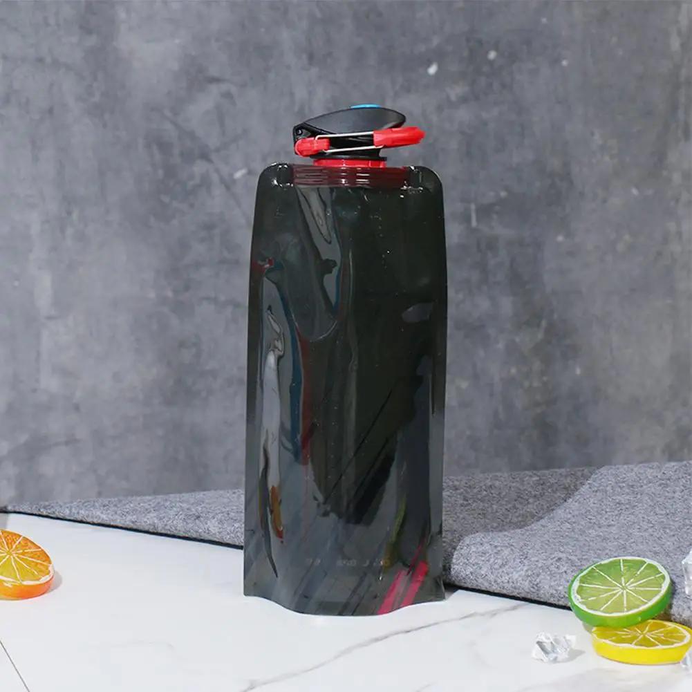 700ml portátil dobrável saco de água impermeável esportes ao ar livre fitness ciclismo recipiente de água garrafa de água chaleira - Image 1