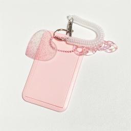Porta-cartões K-pop com pendente, ecrã fotográfico, cartão postal, estojo protetor, identificação de crédito, cartão bancário, Ins, rosa, azul - Image 4