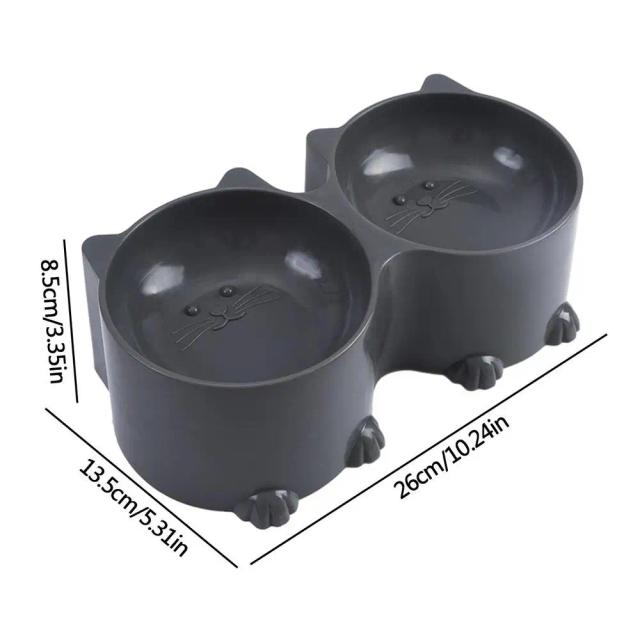Alimentador Elevado Duplo para Gatos e Cachorros com Bacias D'Água - Suprimentos e Acessórios para Pets