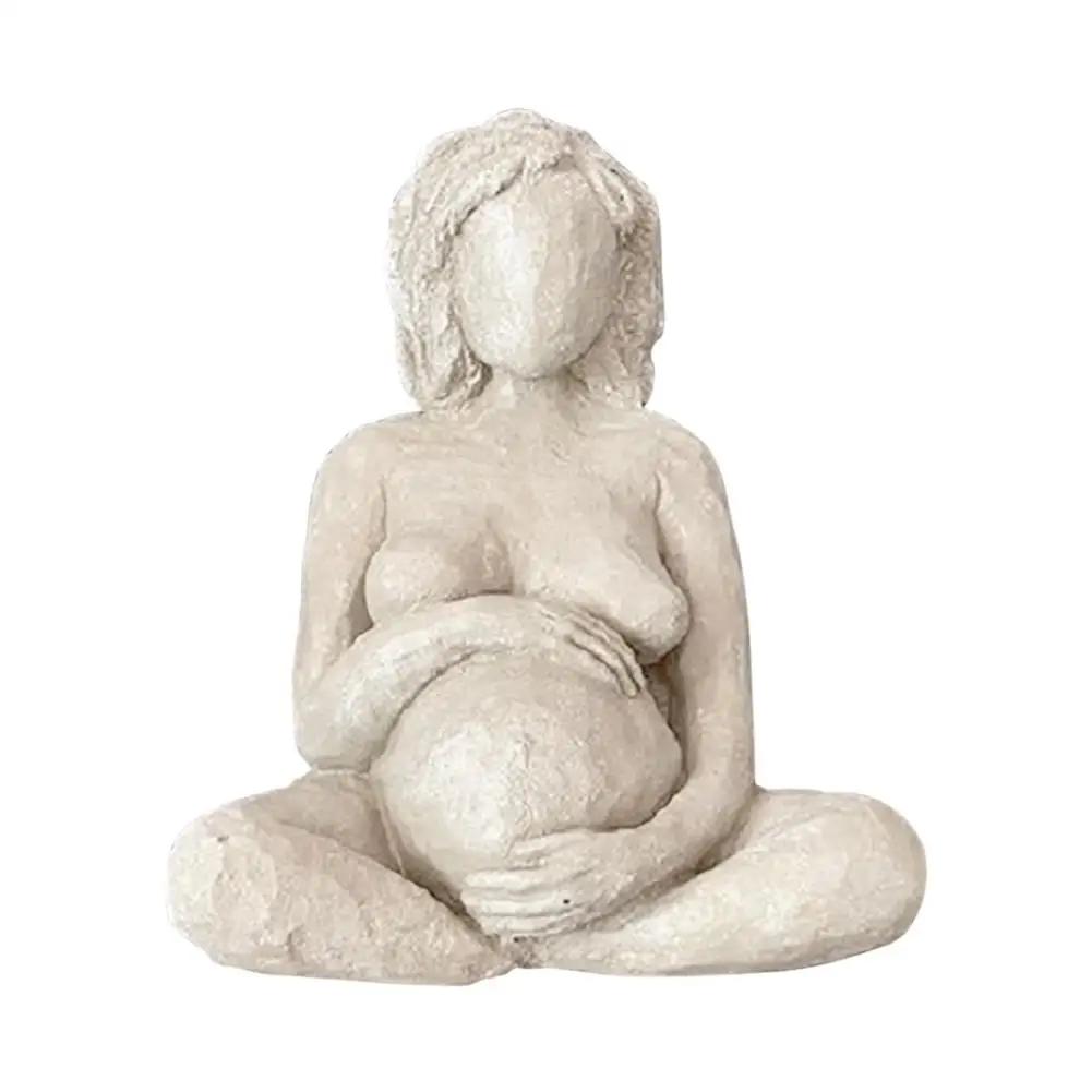 Home Decor Estátua Nascimento Nu Segurando Um Bebê Mão Esculpida Decoração Moderna Escultura Para A Mãe Ornamento Para O Escritório Bedroo - Image 1