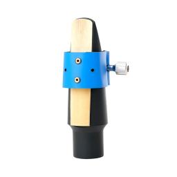 Saxofone Alto Leather Card Fastener Clip braçadeira, ligadura peças, U-forma, macio, único parafuso de ajuste, bocal, colorido - Image 5