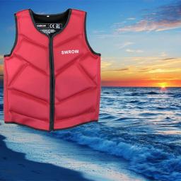 SWROW Neoprene Life Jacket para adultos e crianças, colete flutuante, natação, remo, rafting, pesca, surf, caiaque, esportes aquáticos, 2022 - Image 5