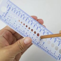 3 pces régua reino unido eua canadá tamanhos acessórios de tricô agulha calibre Polegada ferramenta de costura cm 2-10mm tamanho medida ferramentas - Image 3