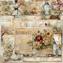 Pacote de cartões de papel Panalisa Craft, estilo vintage, Scrapbooking jardim, Scrapbooking extravagante, peso leve, tamanho A5, 8 folhas - Image 1