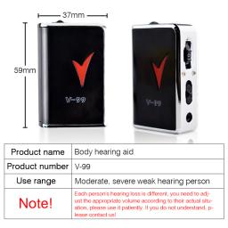 Aparelho de próteses auditivas som in-ear amplificador tom ajustável pessoal ferramentas de cuidados com a orelha bolso receptor digital idosos surdos - Image 5