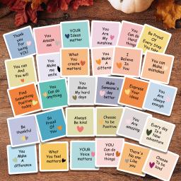 Mini cartão de incentivo para ele e ela, cartões motivacionais com citações inspiradoras Nota, obrigado cartões para amigos e familiares, 30PCs - Image 1