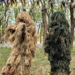 Ghillie terno caçador caça floresta 3d folha biônica camuflagem roupas disfarce uniforme sniper cs camo ternos conjunto - Image 4