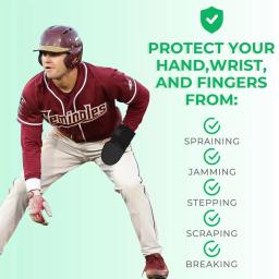Mitt deslizante de beisebol ergonômico para homens e mulheres, proteger os dedos, guarda softball, luva deslizante, 1pc - Image 2