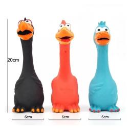 Squeaky cão brinquedos de borracha cão látex mastigar brinquedo frango animal mordida resistente filhote de cachorro som brinquedo suprimentos para pequeno médio grande cão - Image 3