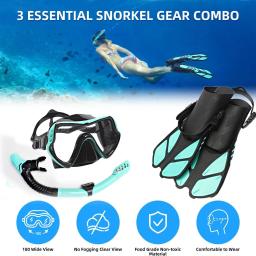 Conjunto de nadadeiras de natação para mergulho, equipamentos para snorkeling - Image 3