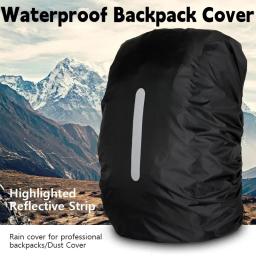 Capa de chuva impermeável para mochila, cor preta, clássico, para ao ar livre, camping, caminhadas, montanhismo, 20-70l, 1pc - Image 5