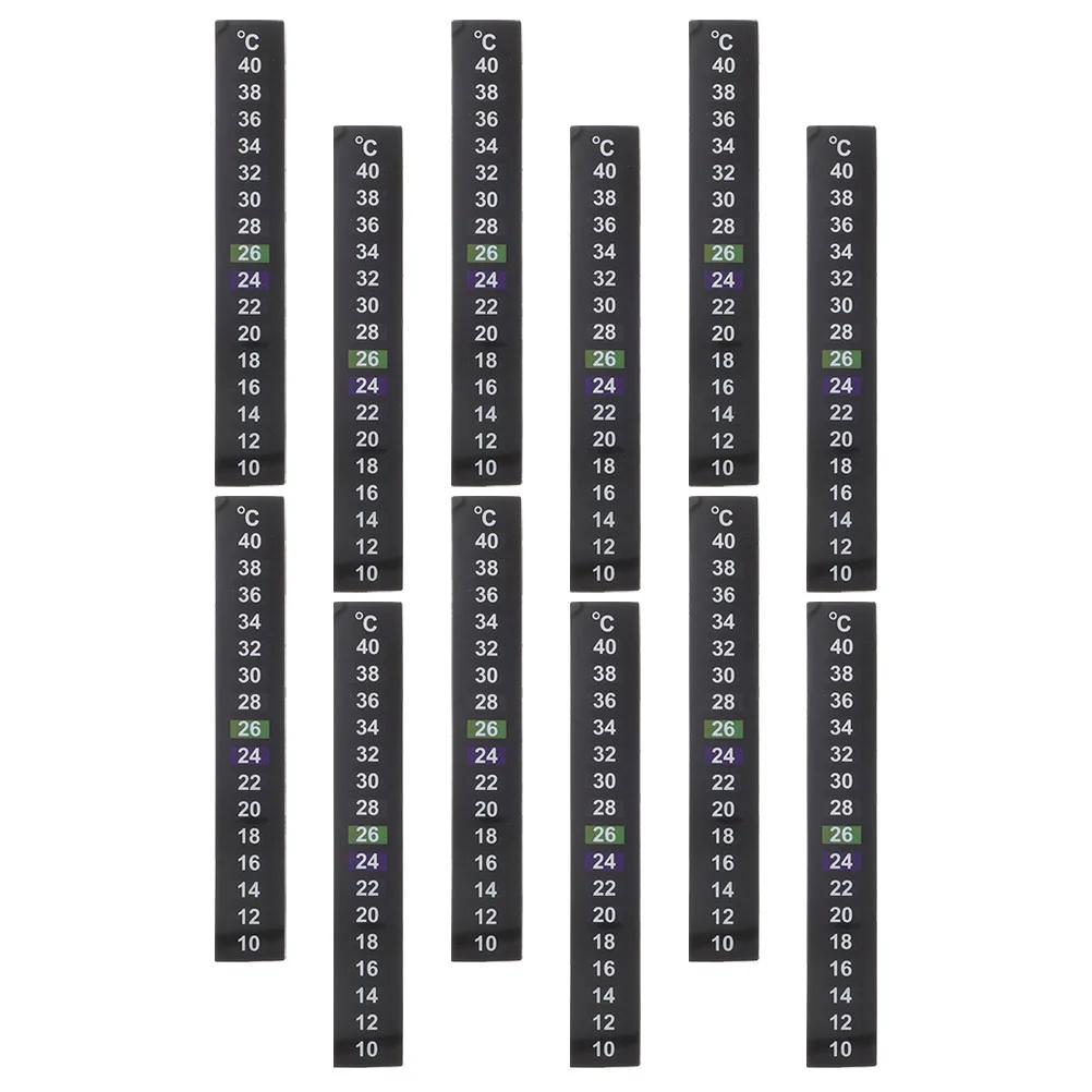 Temperatura do tanque de peixes, Termômetro de aquário Adesivos, Dispositivo de tiras de papel, Digital para unhas, 12 pcs - Image 1