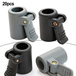 20 pçs barraca de acampamento toldo pólo ajustador braçadeira aperto 16mm a 19mm acessórios da barraca pólo conector botões antiderrapantes peças novo - Image 1