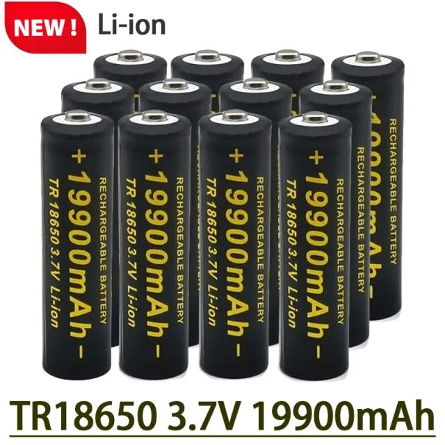 Bateria de Lítio 18650 19900mAh 3.7V de Alta Qualidade e Grande Capacidade para Lanternas