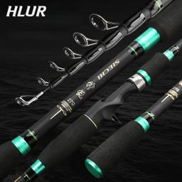 Vara de pesca portátil retrátil do carbono, Lidar com alça reta, Base de duas rodas, Multi-água área aplicável Trans - Image 1