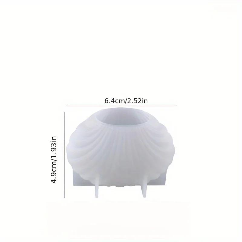 3D Shell Silicone Vela Perfumada Mold, DIY, Aromaterapia Cera, Artesanato De Argila, 1Pc - Image 1