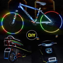 Rodas de bicicleta fluorescente Adesivo Reflexivo, Fita Strip para MTB, Aviso Roda Decor, Segurança Ciclismo, 1cm x 8m - Image 3