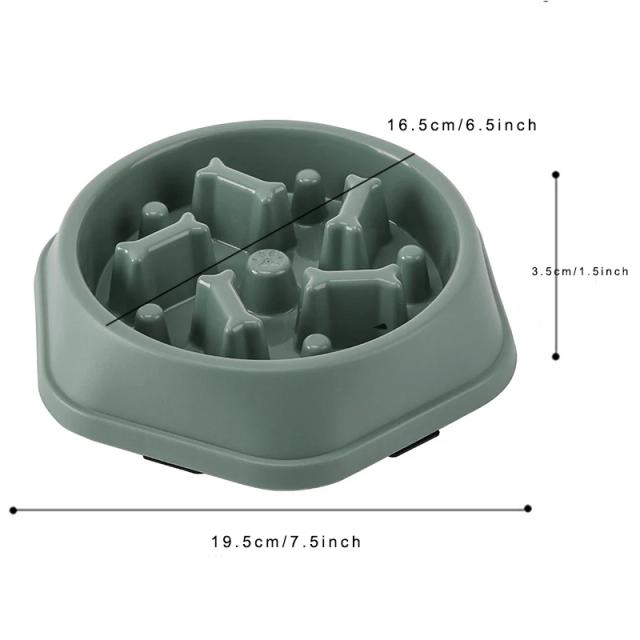Tigela de Alimentação Lenta Antiengocante para Cães Pequenos e Médios, Antiderrapante e Estimulante como Puzzle