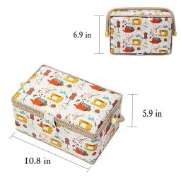 Caixa De Costura Média Com Acessórios, Cesta De Costura, Organizador Com Suprimentos, Kits DIY para Adultos - Image 3