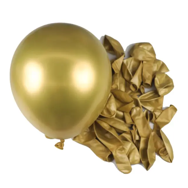 Balões de látex cromado metálico para festas: tamanhos de 18, 12, 10 e 5 polegadas - decorações para aniversário, chá de bebê e graduação