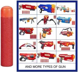 Dardos de reenchimento de espuma para Nerf Mega, Sniper Rifle, Big Hole Head, Bolas, Balas para Crianças, Vermelho, 60 Pçs/lote, 9,5 cm - Image 2