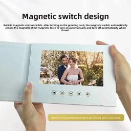 Cartão de convite de vídeo para casamento, livro de promoção de vídeo de alta qualidade, multifuncional, uso doméstico, leitor de livro eletrônico, suporta wi-fi - Image 1