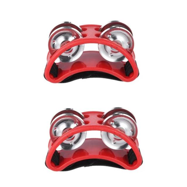Conjunto de 2 Peças de Instrumentos de Percussão para Crianças: Pé Chocalho e Pé Tambor para Educação Musical e Diversão no KTV