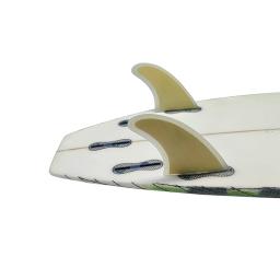 Upsurf fcs 2 fin quilha de aleta dupla tabs 2 duplo fin prancha de bambu material aleta barbatanas de surf 2 pçs por conjunto sup placa acessórios - Image 1