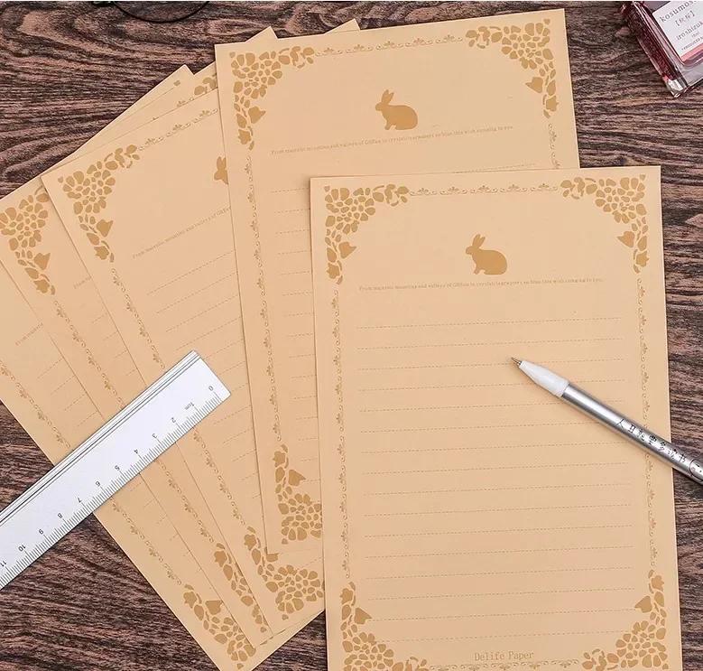 Vintage Carta Envelopes De Papel, Festa De Casamento Convites Tampa De Cartões, Envelopes De Dinheiro Kawaii, Rosa, Vermelho, Laranja, 5Pcs - Image 1